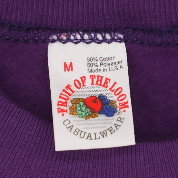 VINTAGE FRUIT OF THE LOOM Single Stitch Short Sleeve Sweatshirt Autumnal Size M - Picture 6 of 6